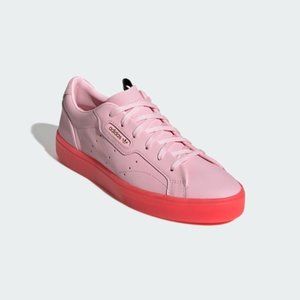 Adidas Sleek Pink w/ Red Soles